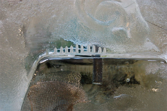 Detail of glass sculpture